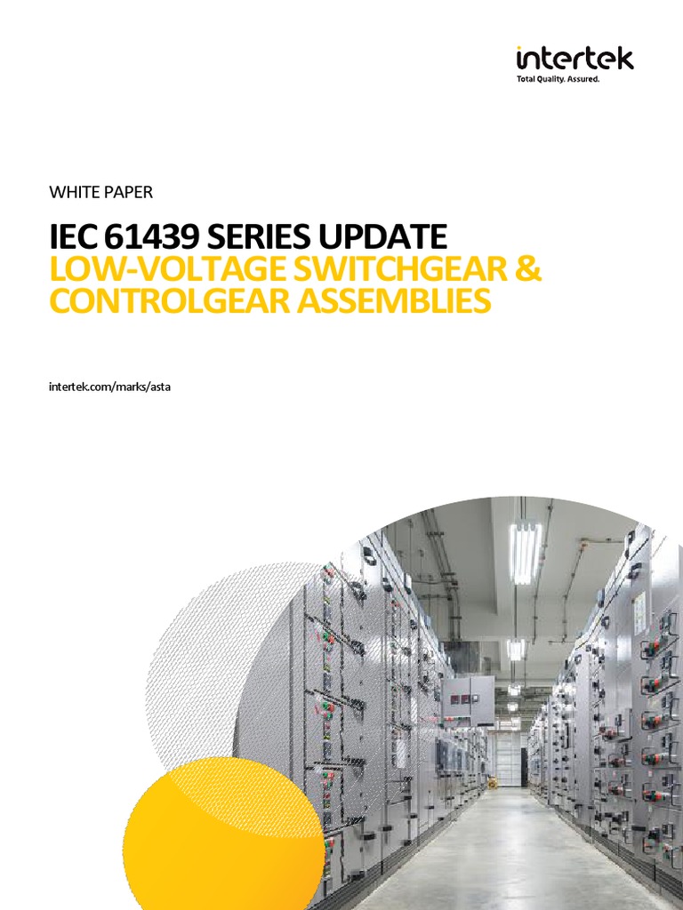 Intertek IEC 61439 Edition 3 0 Low Voltage Switchgear Controlgear ...
