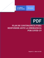 PLAN DE CONTINGENCIA PARA RESPONDER ANTE LA EMERGENCIA POR COVID-19