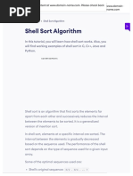 Shell Sort Algorithm: Soon For New Contents