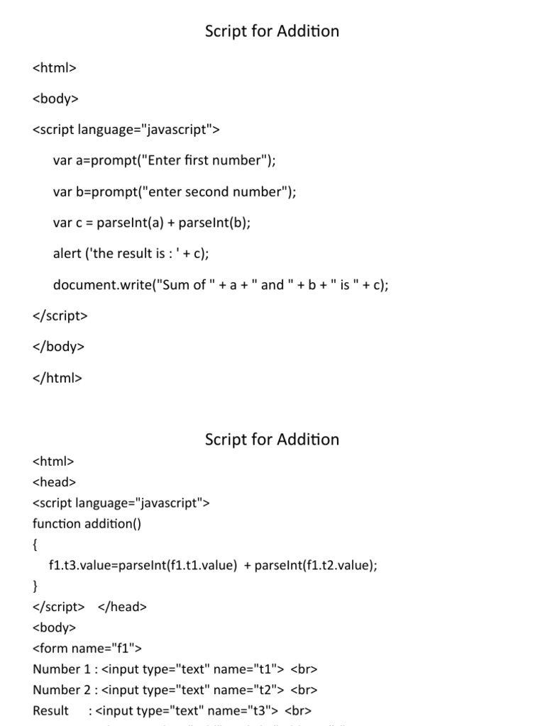Scripts Examples-03 | PDF | Kolkata | Java Script