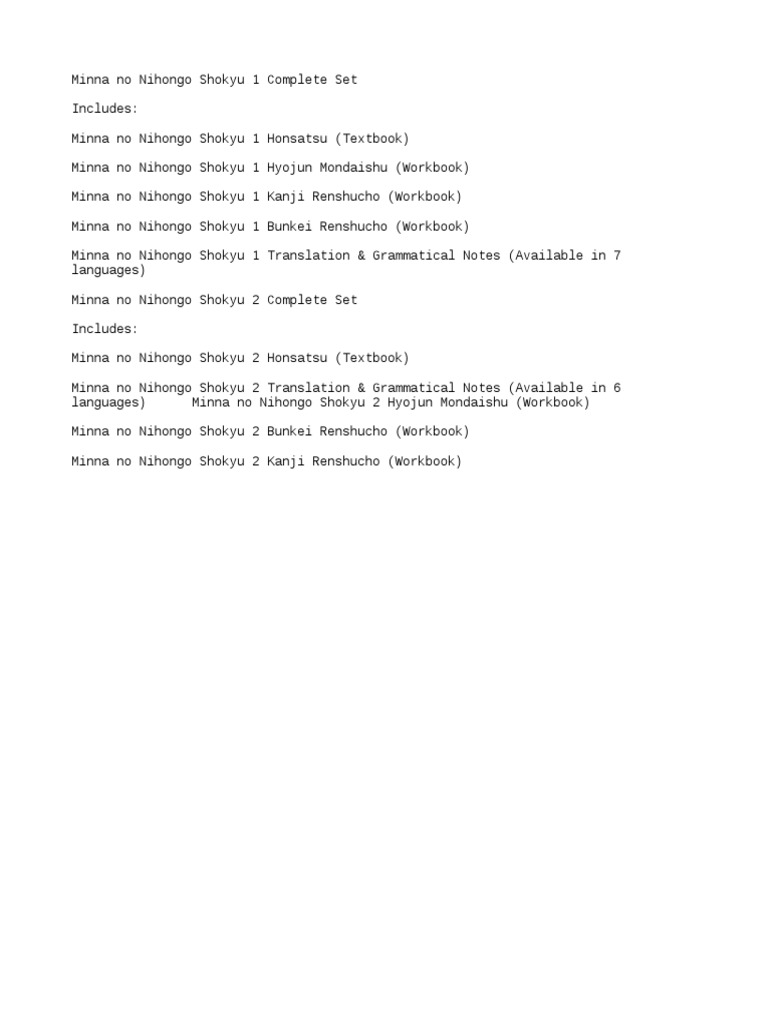 Minna No Nihongo Set | PDF | Foreign Language Studies | Art