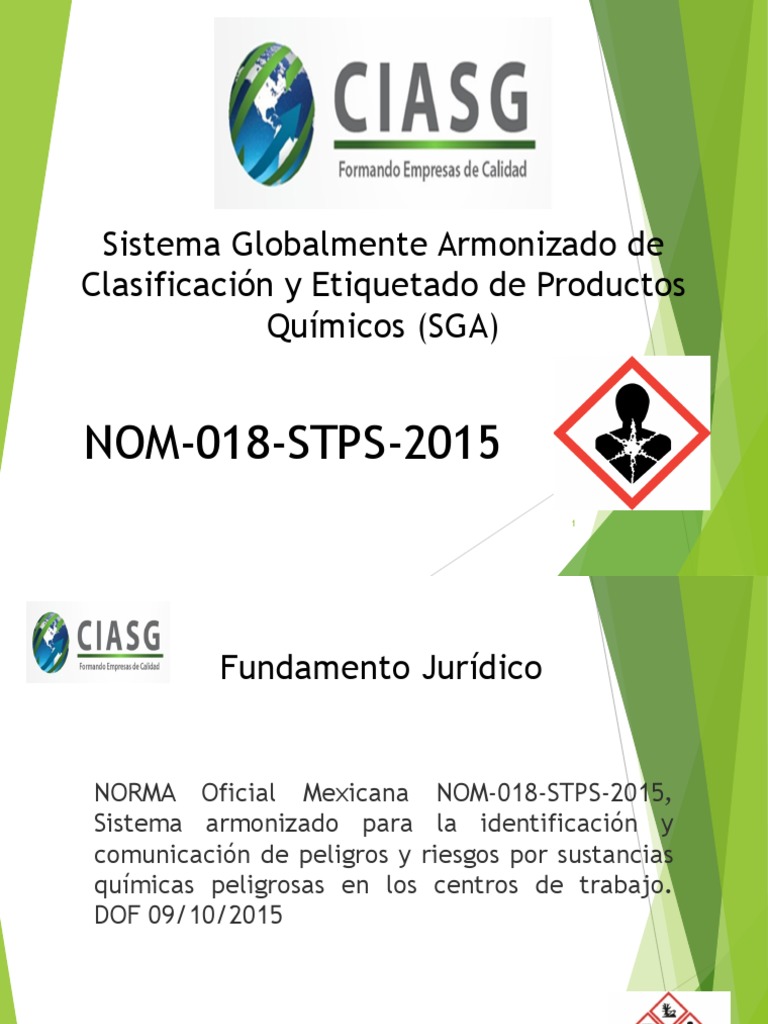 SGA: Clasificación y Etiquetado Químico | PDF | Cáncer | Oxígeno