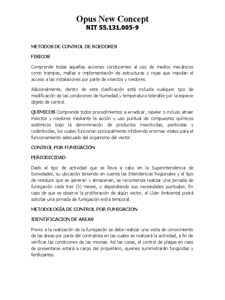 Metodos de Control de Roedores | PDF | Pesticida | Residuos
