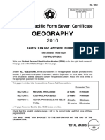 Geography: South Pacific Form Seven Certificate
