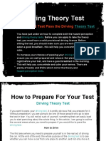Before Practical Test Pass The Driving Theory Test