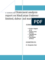 Financial Statement Analysis of HUL, Dabur and Marico