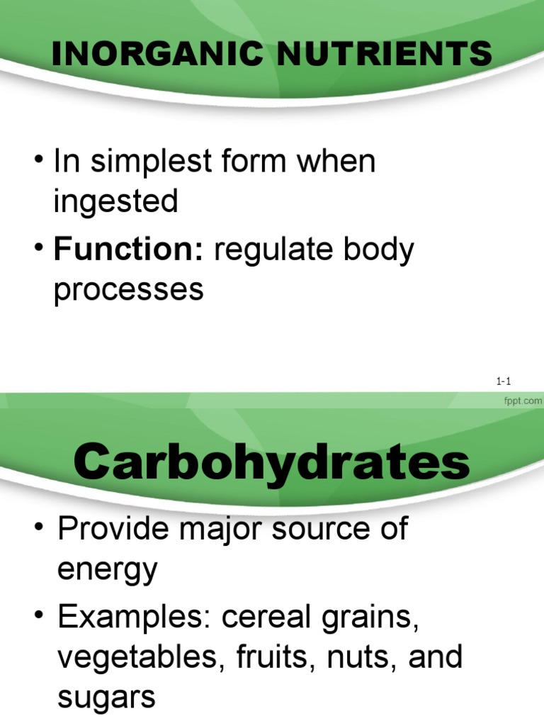 Nutrients in Simplest Form When Ingested Function