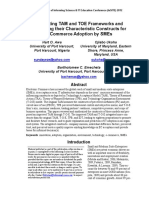 Integrating TAM and TOE Frameworks and Expanding Their Characteristic Constructs For E-Commerce Adoption by SMEs