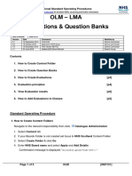 OLM - Lma Evaluations & Question Banks: Standard Operating Procedure