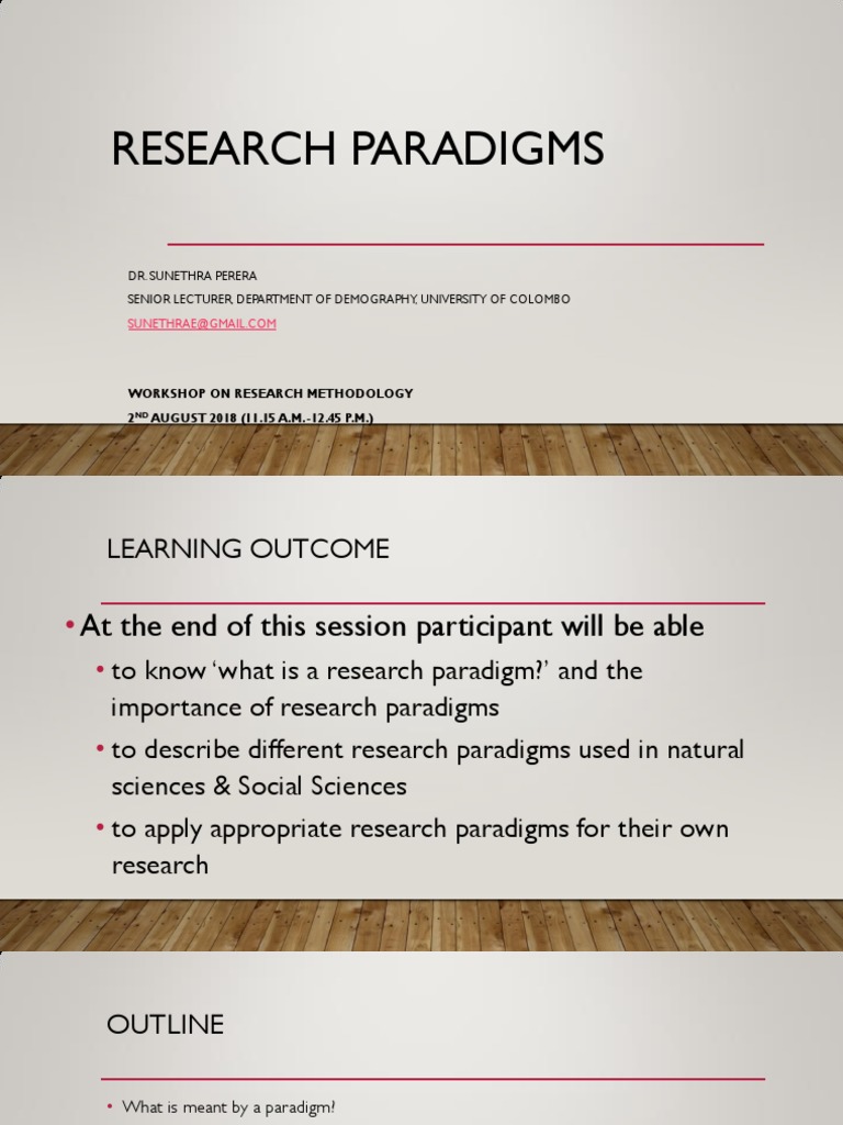 Research Paradigms | PDF | Paradigm | Qualitative Research