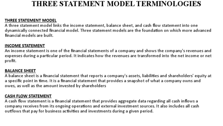 3statement Model | PDF | Business