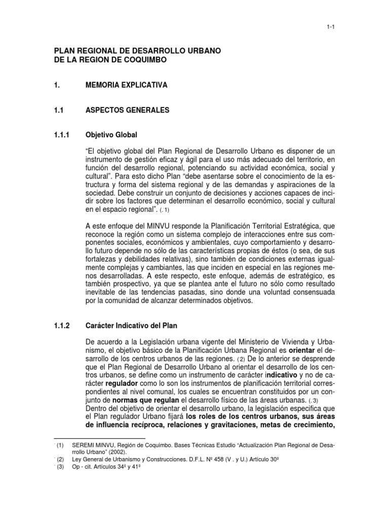 Plan Regional de Desarrollo Urbano Coquimbo | PDF | Planificación ...