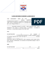 Lubricant Distributorship Agreement Summary