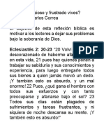 ¿Qué Tan Ansioso y Frustrado Vives - Rev. Juan C Correa