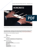 Horowitz A-Z Complete Official Recordings and More