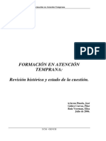 Formacion en Atencion Temprana. Revision Historica y Estado de La Cuestion