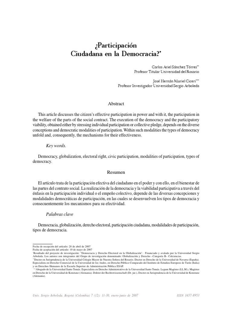 Participación Ciudadana en La Democracia PDF | PDF | Jürgen Habermas ...