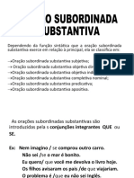 Orações Subordinadas Substantivas