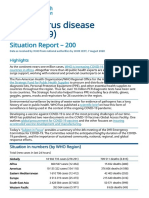 Coronavirus Disease (COVID-19) : Situation Report - 200