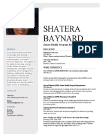 Shatera Baynard Resume For Portfolio