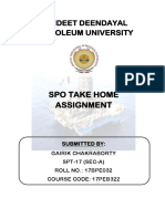 Pandeet Deendayal Petroleum University: Spo Take Home Assignment