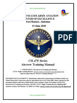 CH-47F Aircrew Training Manual: Comprehensive Revision Outlining