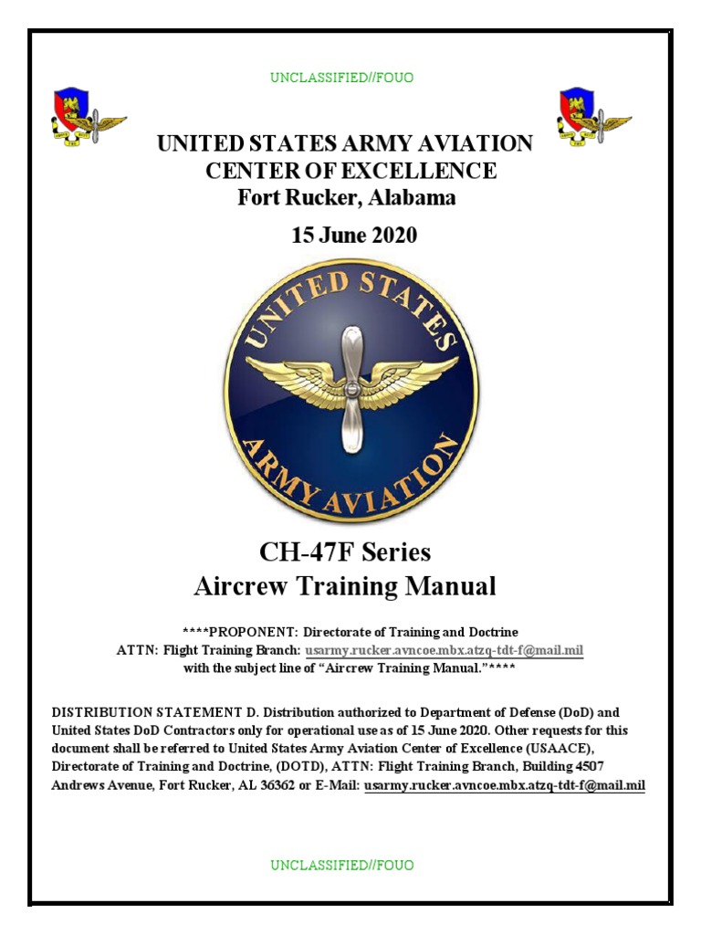 CH47F Aircrew Training Manual Flying Hour Requirements PDF