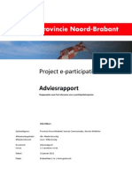 Project E-Participatie Adviesrapport (Stappenplan Voor Het Uitvoeren Van E-Participatietrajecten) 1.2 Openbare Versie
