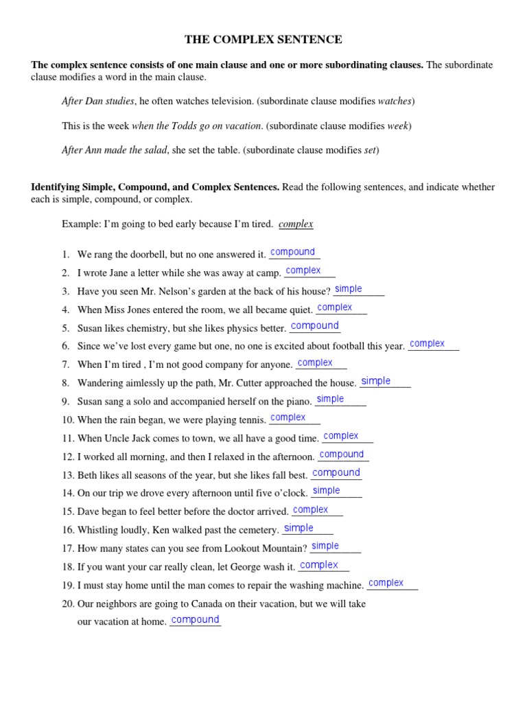 complex-sentences-exercises-pdf-sentence-linguistics-grammar