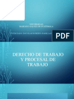 Diapositivas Derecho de Trabajo, Universidad Mariano Galvez - PARTE I