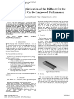 Design and Optimization of The Diffuser For The Formula SAE Car For Improved Performance
