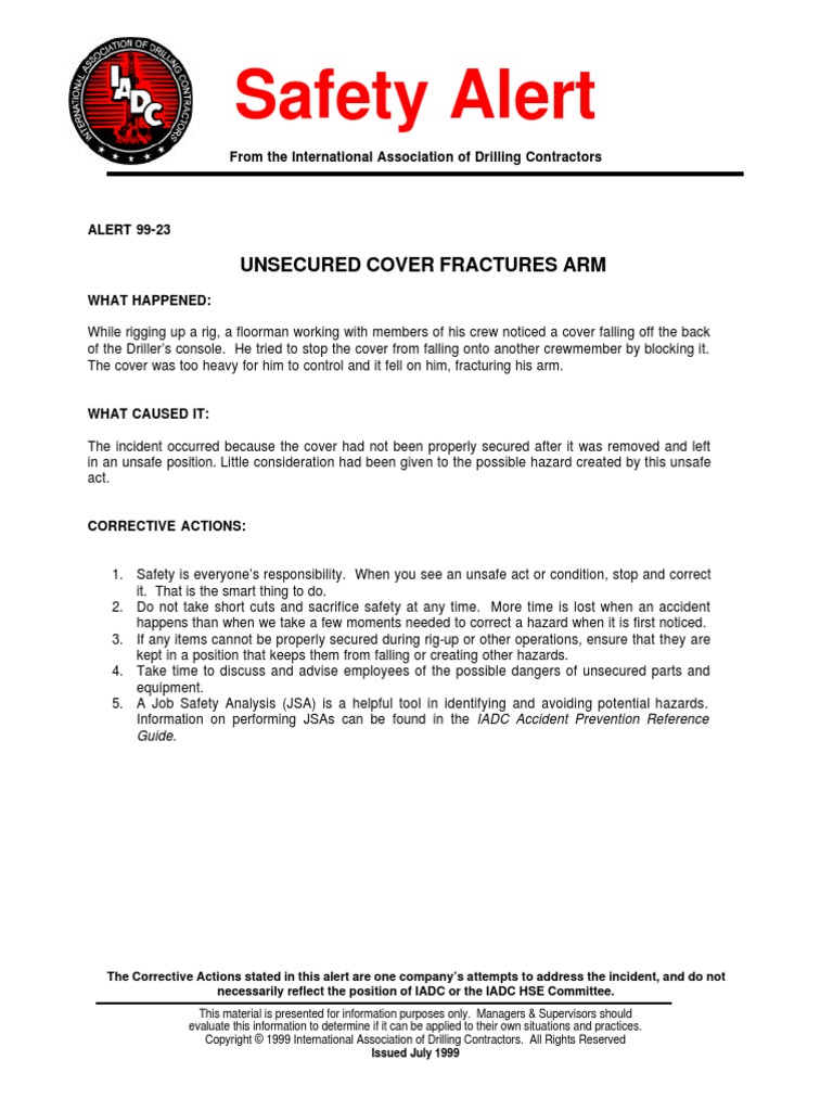 Unsecured Cover Fractures Arm | PDF