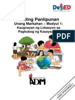 Aral Pan5 - q1 - Mod1 - Kaugnayan NG Lokasyon Sa Paghubog NG Kasaysayan - FINAL07242020 PDF