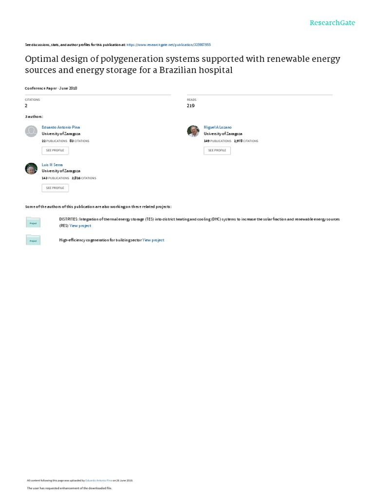 Ecos2018 Paper 179 Pdf Pdf Cogeneration Photovoltaics