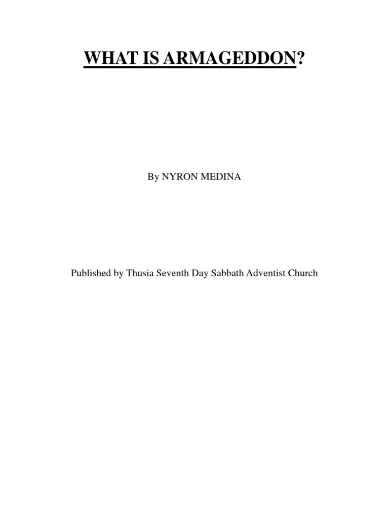 What Is Armageddon | PDF | Armageddon | Mythology