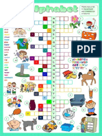 Match words to pictures in crossword