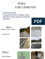 Tipos de Cemento