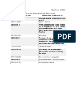 Clasificacion de Aranceles