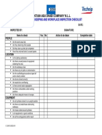 Costain Abu Dhabi Company W.L.L.: Weekly Housekeeping and Workplace Inspection Checklist