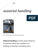 Material Handling Involves Short-Distance