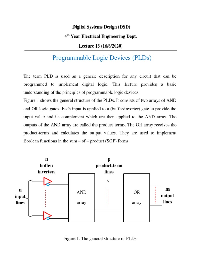 Programmable Logic Devices (PLDS) | PDF | Digital Electronics ...