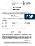 Product Bulletin: Minro-Sil Grout S15