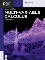 Multi-Variable Calculus A First Step PDF