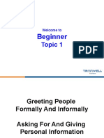 Beginner 2019 Topic 01 - Personal Information