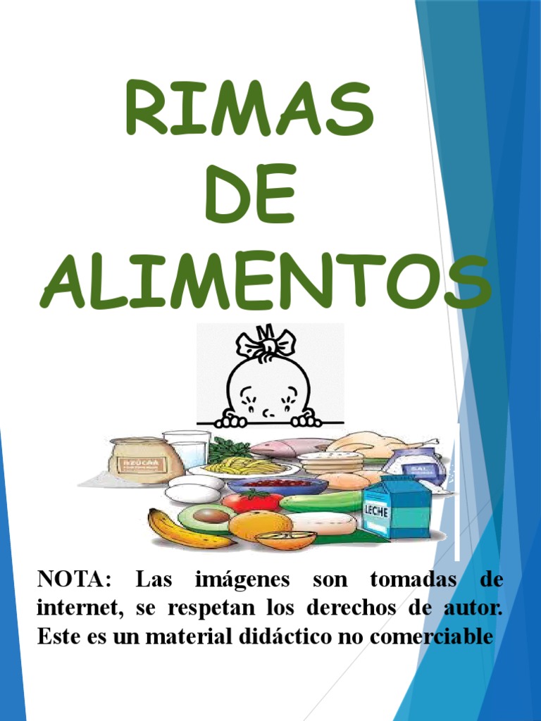 Rimas Cortas de Alimentos para Niños | PDF | Alimentos | Cocina occidental