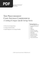 PSC The Procurement Cost Savings Compendium A Catalog of Category Specific Savings Tactics