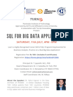 SQL For Big Data Applications: Saturday, 11Th July, 4Pm - 6Pm