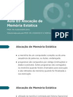 Aula 03 - Alocação de Memoria Estatica