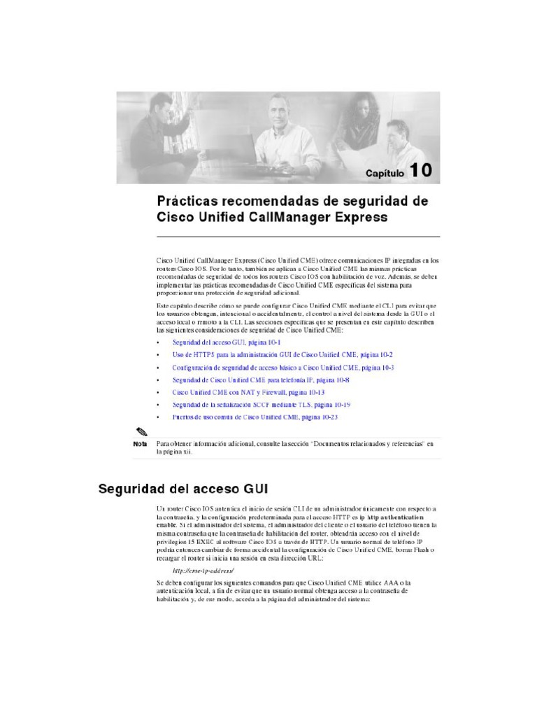 07 05 Cisco Callmanager Express c10 Practicas Seguras PDF | PDF ...