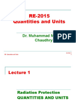 RE-2015 Quantities and Units: Dr. Muhammad Mansha Chaudhry